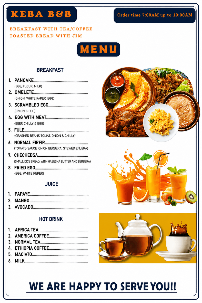 Breakfast Menu